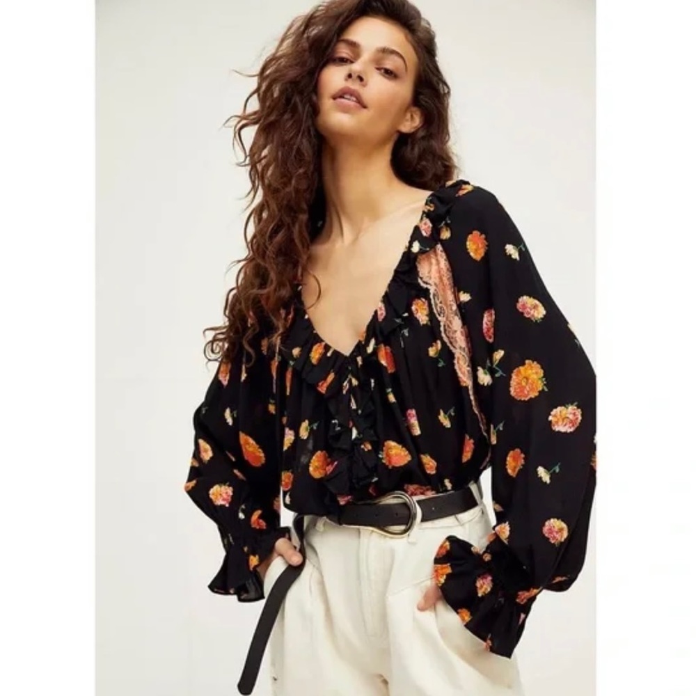 Free People Intimately Free People Poppy Printed Bodysuit